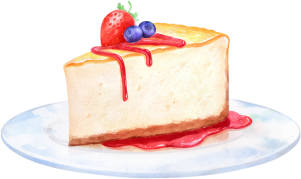 ilustração de um cheesecake